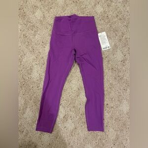 Lululemon Wunder Train High-Rise Leggings Moonlight Magenta 25”